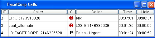 Parked Call in Calls List